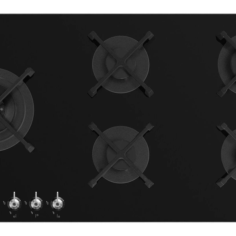 Smeg 90cm Classic Gas Hob, Black - Carvers Interiors - Cookers and Bathroom Showroom Wolverhampton
