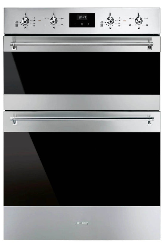 Smeg Classic 60cm Built-In Double Oven, Stainless Steel - Carvers Interiors - Cookers and Bathroom Showroom Wolverhampton