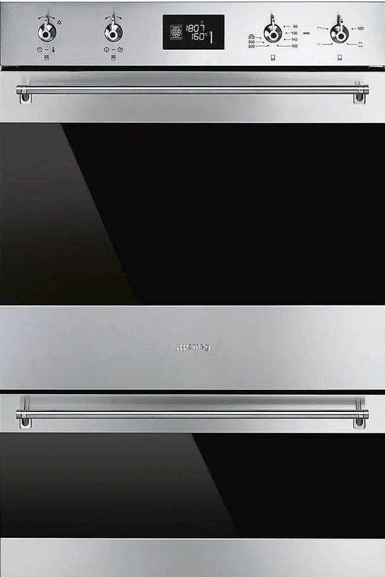 Smeg Classic 60cm Built-In Double Oven, Stainless Steel - Carvers Interiors - Cookers and Bathroom Showroom Wolverhampton