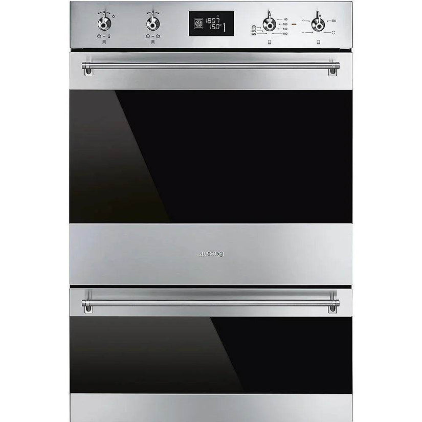 Smeg Classic 60cm Built-In Double Oven, Stainless Steel - Carvers Interiors - Cookers and Bathroom Showroom Wolverhampton
