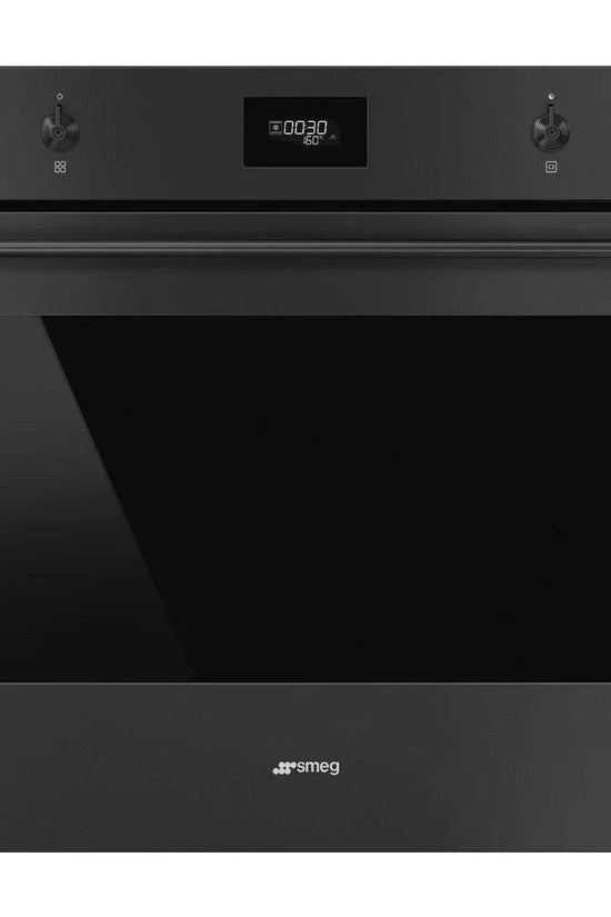 Smeg Classic 60cm Built-In Single Oven, Matt Black - Carvers Interiors - Cookers and Bathroom Showroom Wolverhampton