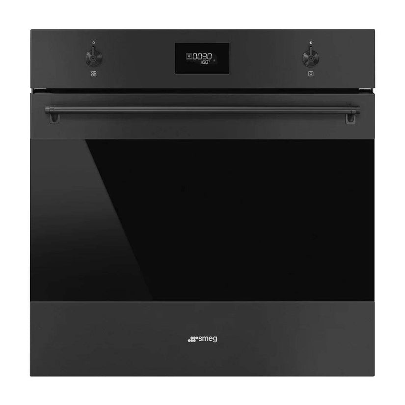 Smeg Classic 60cm Built-In Single Oven, Matt Black - Carvers Interiors - Cookers and Bathroom Showroom Wolverhampton