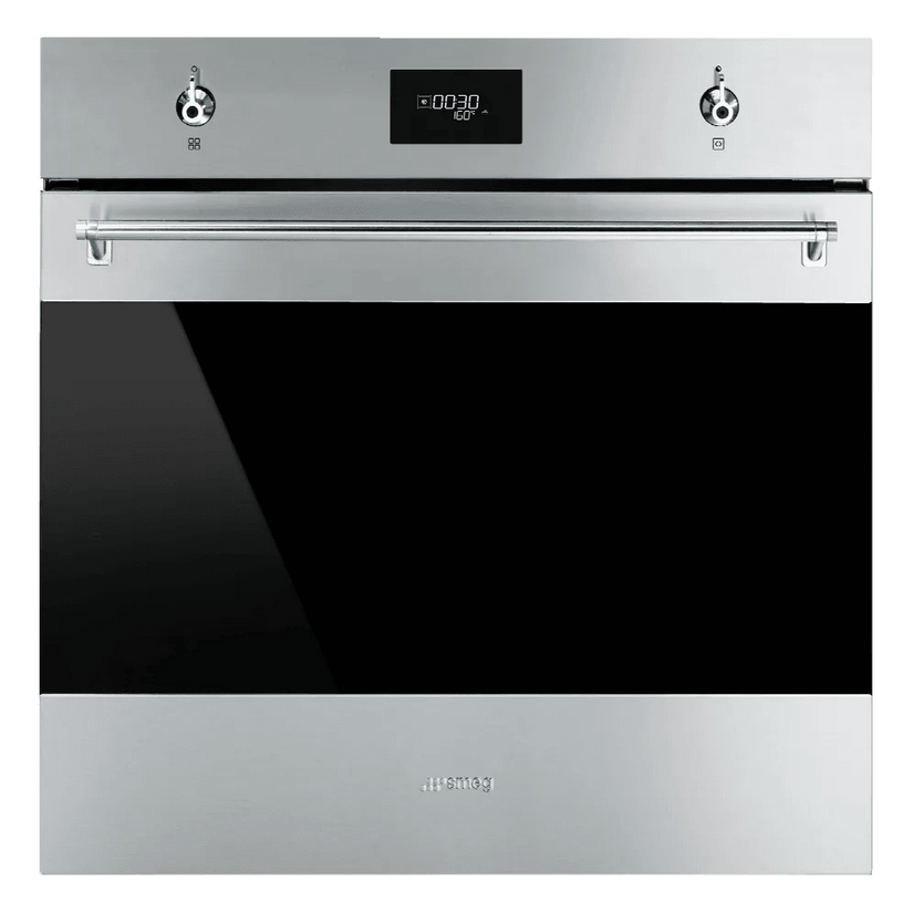 Smeg Classic 60cm Built-In Single Oven, Stainless steel - Carvers Interiors - Cookers and Bathroom Showroom Wolverhampton
