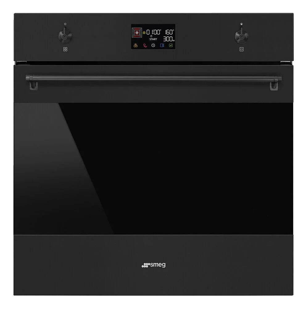 Smeg Classic 60cm Built - In Speedwave XL Single Oven, Matt Black - Carvers Interiors - Smeg