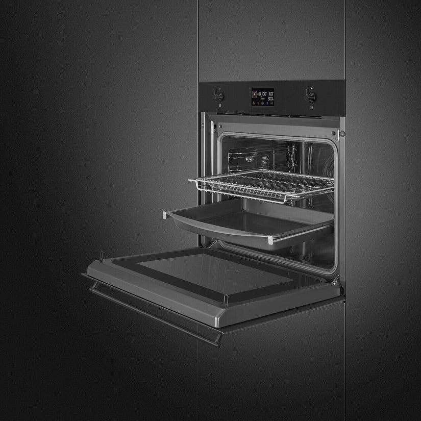 Smeg Classic 60cm Built-In Speedwave XL Single Oven, Matt Black - Carvers Interiors - Cookers and Bathroom Showroom Wolverhampton