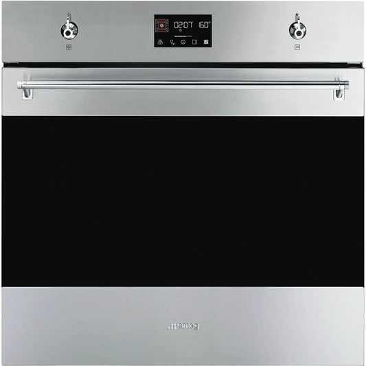Smeg Classic 60cm Built-In Traditional Pyro Single Oven - Stainless Steel - Carvers Interiors - Cookers and Bathroom Showroom Wolverhampton