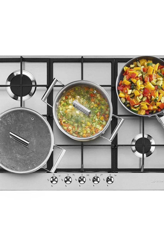 Smeg Classic 70cm Gas Hob, Stainless Steel - Carvers Interiors - Cookers and Bathroom Showroom Wolverhampton