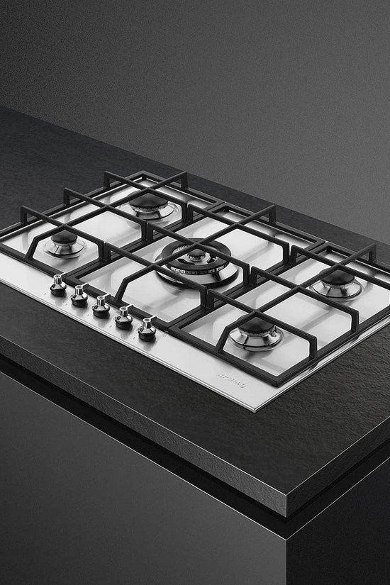 Smeg Classic 70cm Gas Hob, Stainless Steel - Carvers Interiors - Cookers and Bathroom Showroom Wolverhampton
