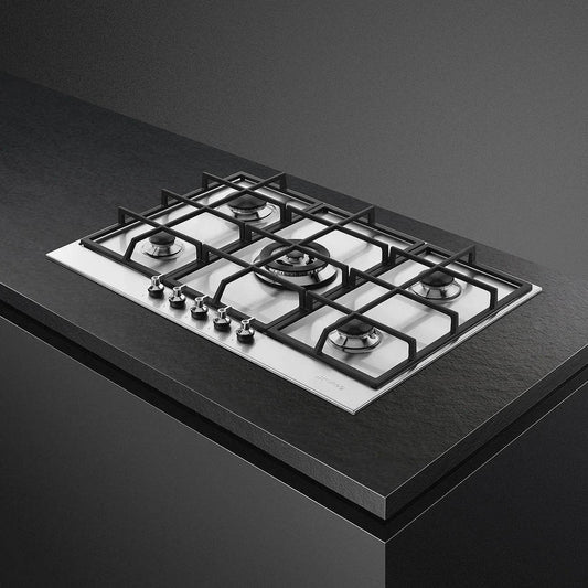 Smeg Classic 70cm Gas Hob, Stainless Steel - Carvers Interiors - Cookers and Bathroom Showroom Wolverhampton