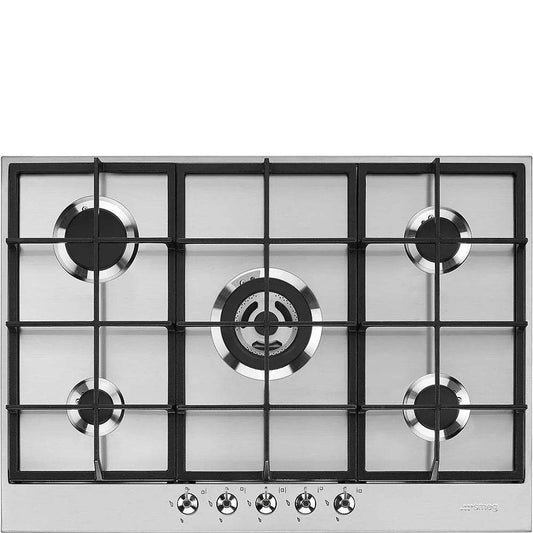 Smeg Classic 70cm Gas Hob, Stainless Steel - Carvers Interiors - Cookers and Bathroom Showroom Wolverhampton