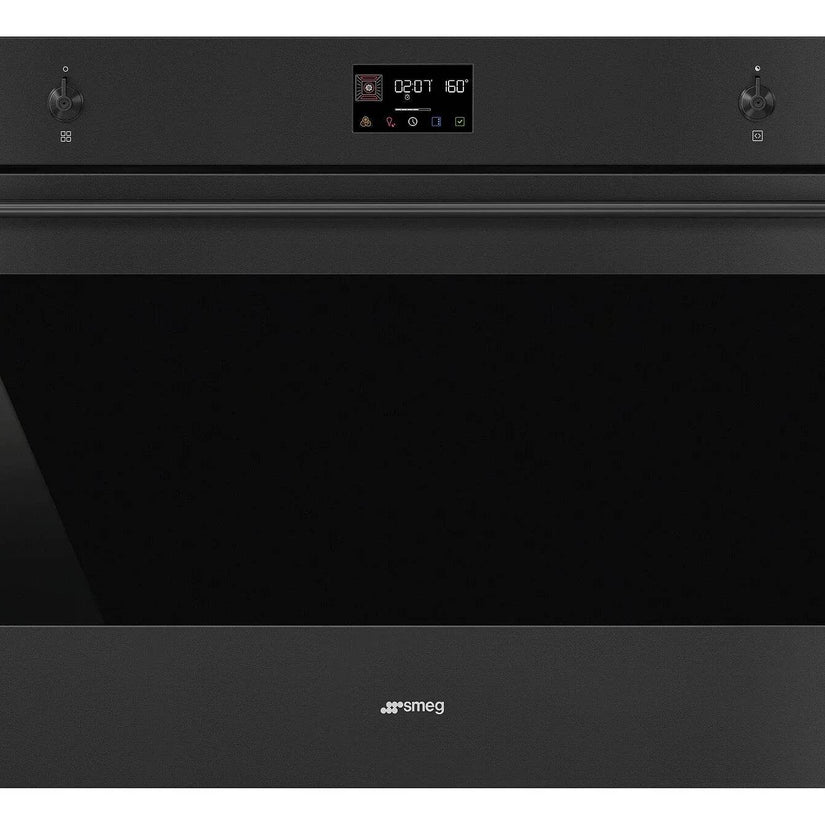 Smeg Classic 90cm Built-In Single Oven, Matt Black - Carvers Interiors - Cookers and Bathroom Showroom Wolverhampton