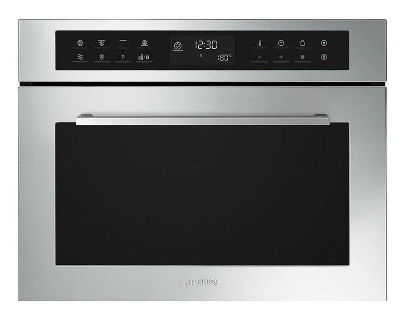 Smeg Cucina 45cm Compact Built-In Oven & Microwave, Stainless Steel - Carvers Interiors - Cookers and Bathroom Showroom Wolverhampton