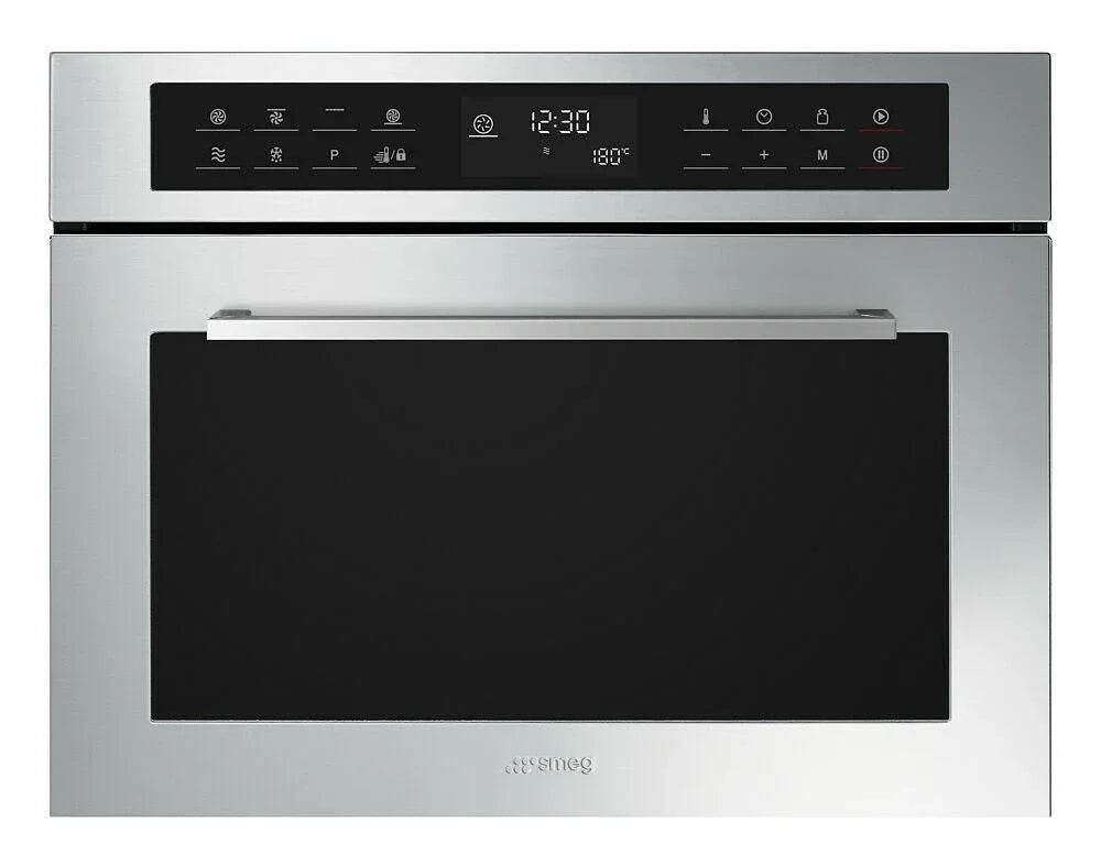 Smeg Cucina 45cm Compact Built - In Oven & Microwave, Stainless Steel - Carvers Interiors - Smeg