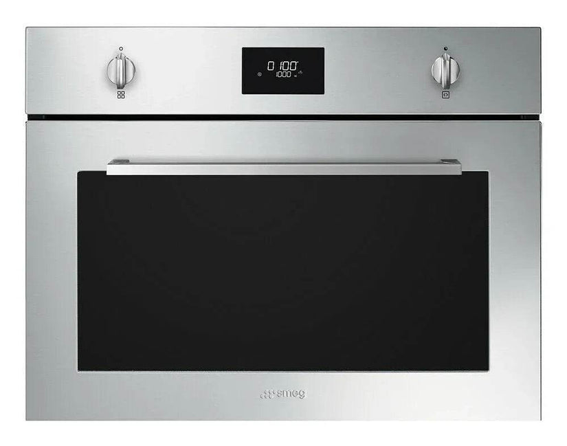 Smeg Cucina 45cm Compact Built-In Oven & Microwave, Stainless Steel - Carvers Interiors - Cookers and Bathroom Showroom Wolverhampton