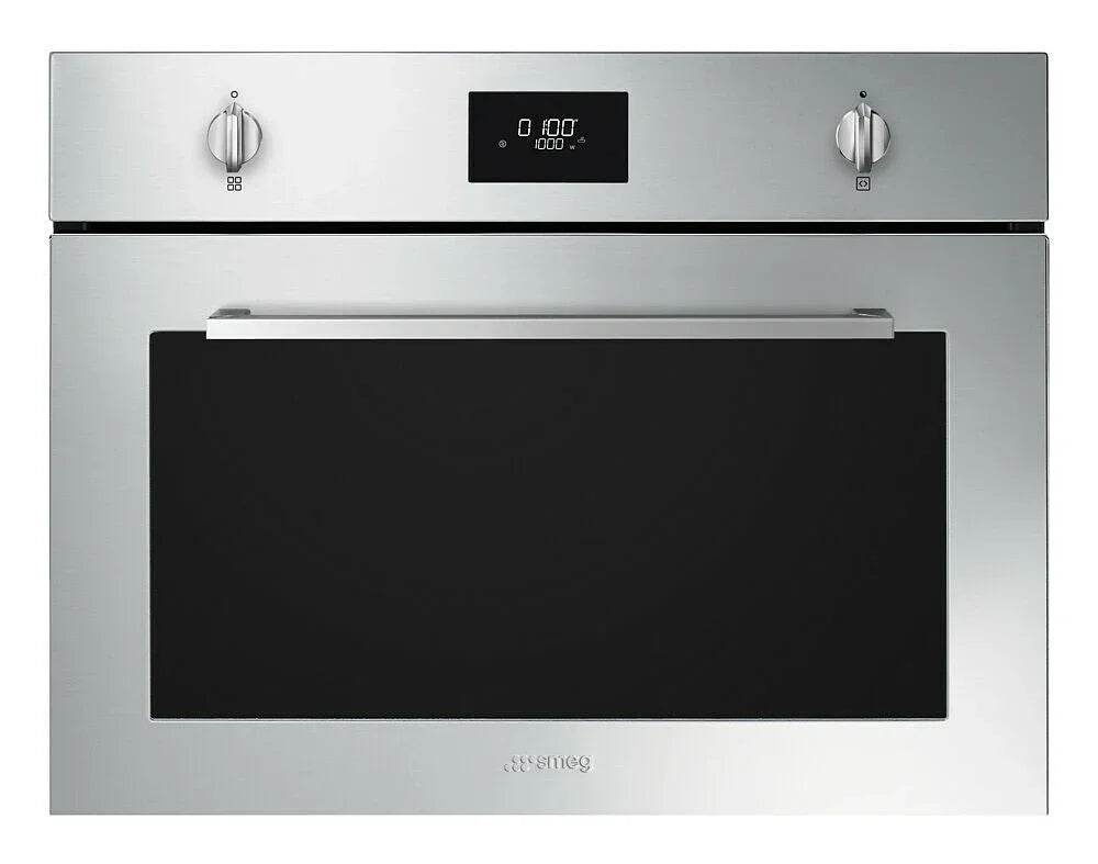 Smeg Cucina 45cm Compact Built - In Oven & Microwave, Stainless Steel - Carvers Interiors - Smeg