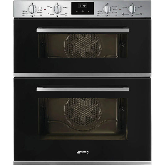 Smeg Cucina 60cm Built-Under Double Oven, Black - Carvers Interiors - Cookers and Bathroom Showroom Wolverhampton