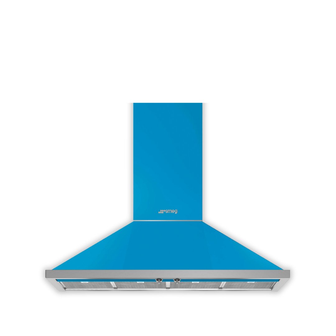 Smeg Portofino 120cm Chimney Hood KPF12 - Turquoise - Carvers Interiors - Carvers Interior