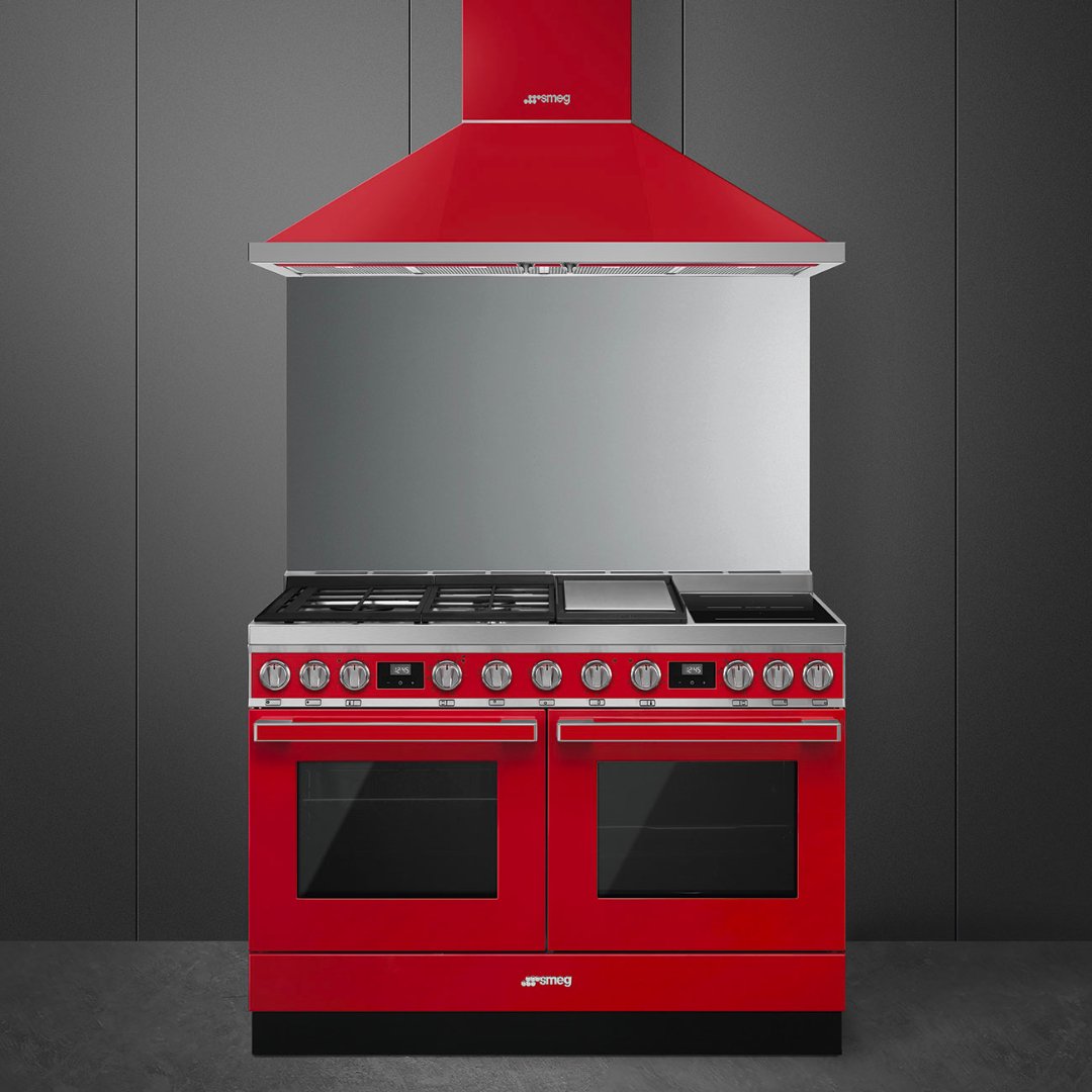 Smeg Portofino 120cm Duel Fuel Cooker CPF120IGMPBL - Red - Carvers Interiors - Carvers Interior