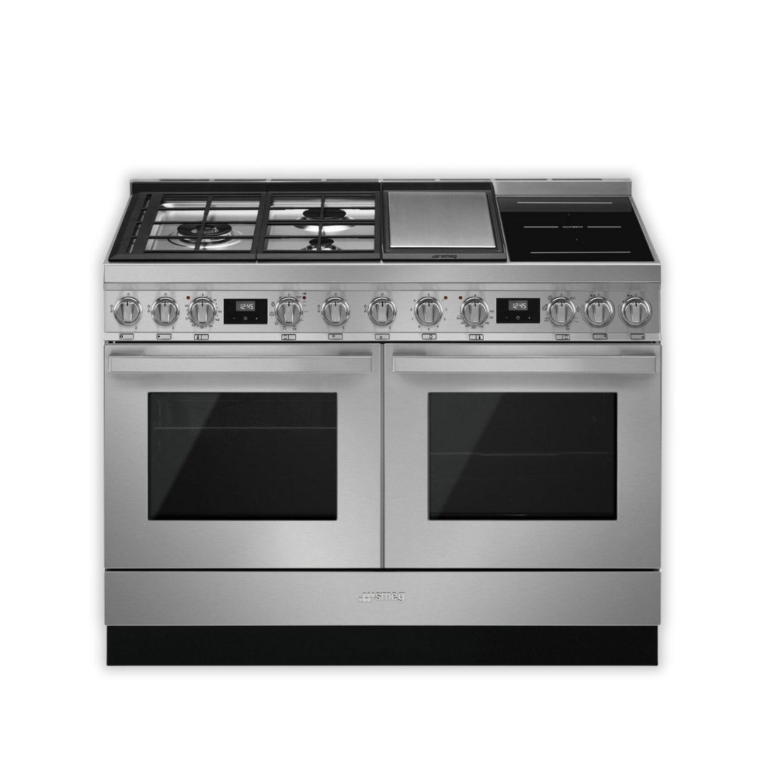 Smeg Portofino 120cm Duel Fuel Cooker CPF120IGMPBL - Stainless Steel - Carvers Interiors - Carvers Interior