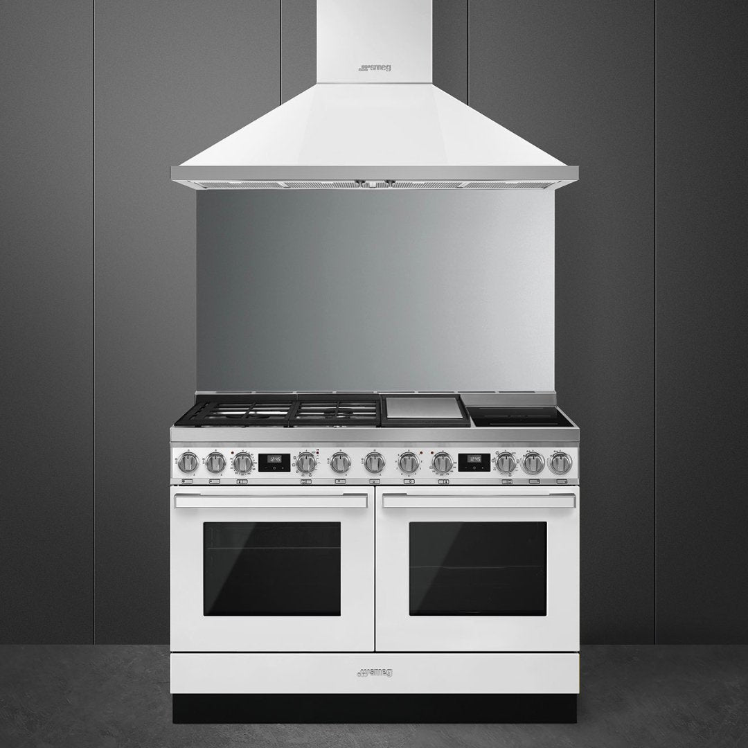 Smeg Portofino 120cm Duel Fuel Cooker CPF120IGMPBL - White - Carvers Interiors - Carvers Interior