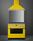 SMEG Portofino 90cm cooker with Multifunction Pyrolytic Oven CPF9GP - Carvers Interiors - Carvers Interior