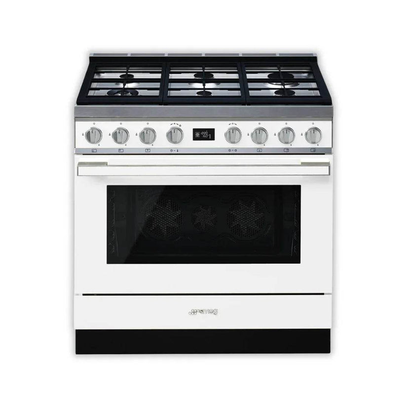 SMEG Portofino 90cm cooker with Multifunction Pyrolytic Oven CPF9GP - Carvers Interiors - Cookers and Bathroom Showroom Wolverhampton
