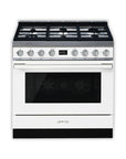 SMEG Portofino 90cm cooker with Multifunction Pyrolytic Oven CPF9GP - Carvers Interiors - Carvers Interior