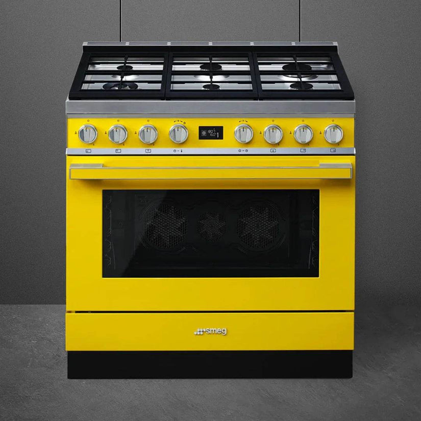 SMEG Portofino 90cm cooker with Multifunction Pyrolytic Oven CPF9GP - Carvers Interiors - Cookers and Bathroom Showroom Wolverhampton