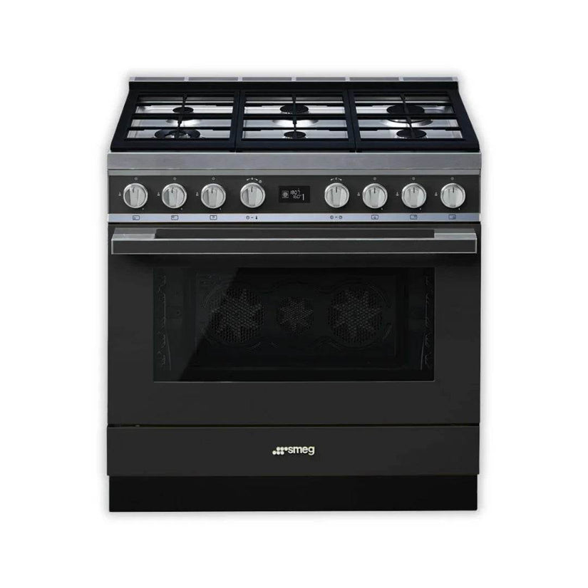 SMEG Portofino 90cm cooker with Multifunction Pyrolytic Oven CPF9GP - Carvers Interiors - Cookers and Bathroom Showroom Wolverhampton