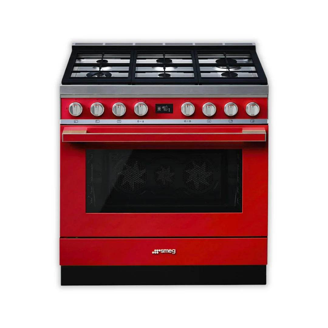 SMEG Portofino 90cm cooker with Multifunction Pyrolytic Oven CPF9GP - Carvers Interiors - Cookers and Bathroom Showroom Wolverhampton