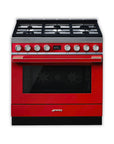 SMEG Portofino 90cm cooker with Multifunction Pyrolytic Oven CPF9GP - Carvers Interiors - Carvers Interior