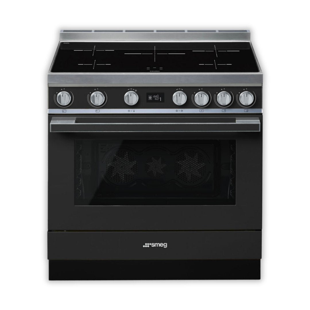 SMEG Portofino 90cm Induction Range Cooker - Anthracite - Carvers Interiors - Carvers Interior