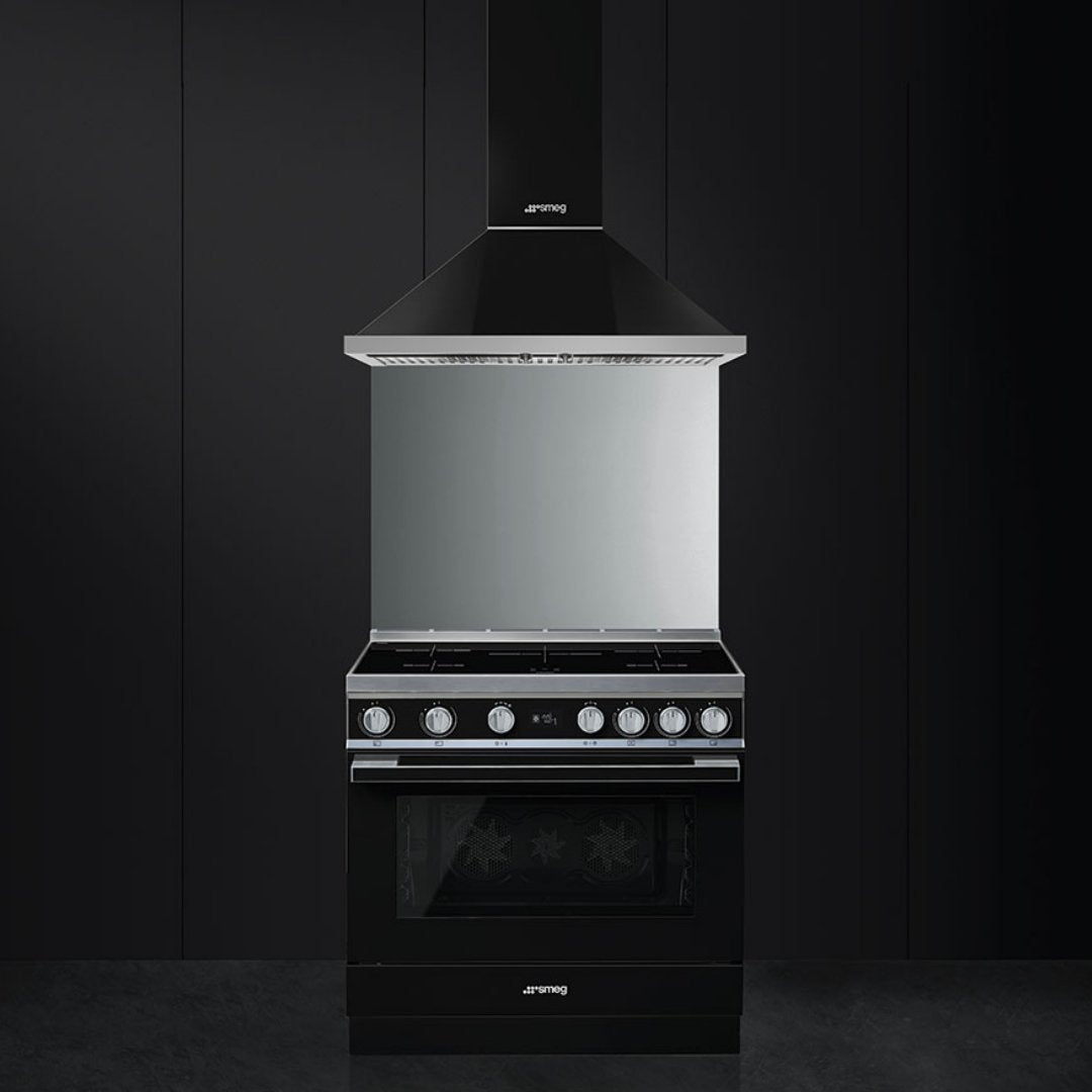 SMEG Portofino 90cm Induction Range Cooker - Black - Carvers Interiors - Carvers Interior