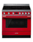 SMEG Portofino 90cm Induction Range Cooker - Red - Carvers Interiors - Carvers Interior