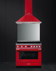 SMEG Portofino 90cm Induction Range Cooker - Red - Carvers Interiors - Carvers Interior