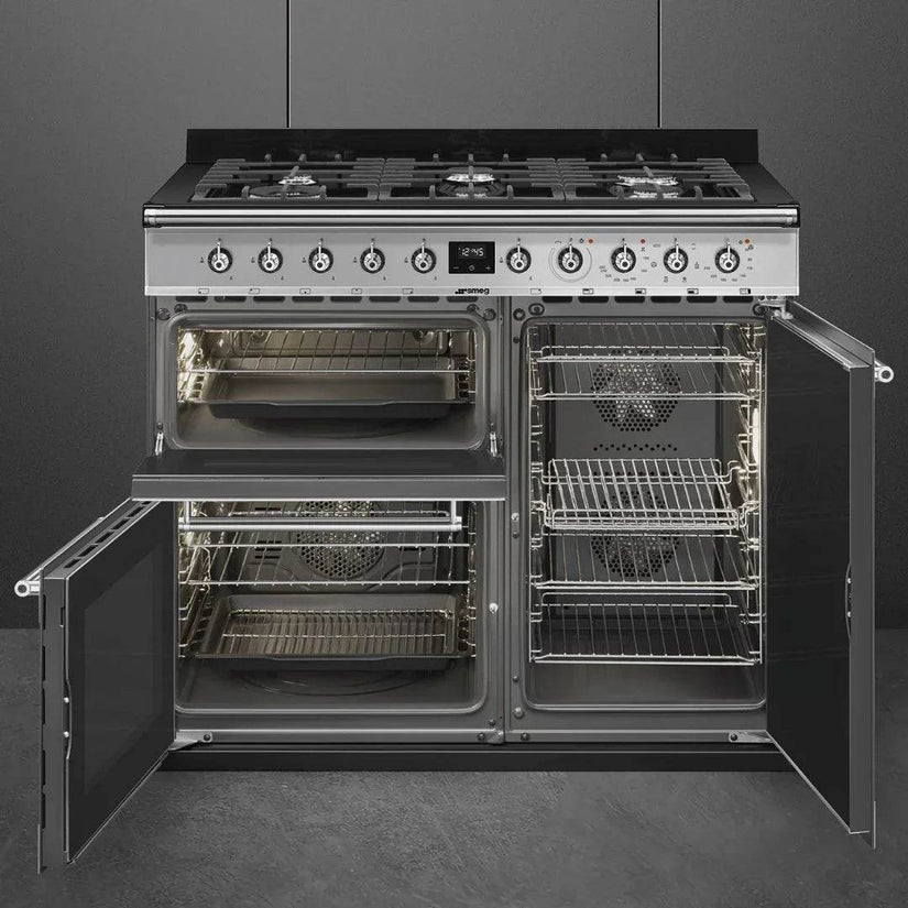 SMEG Symphony 100cm Duel Fuel Cooker SY103 - Carvers Interiors - Cookers and Bathroom Showroom Wolverhampton