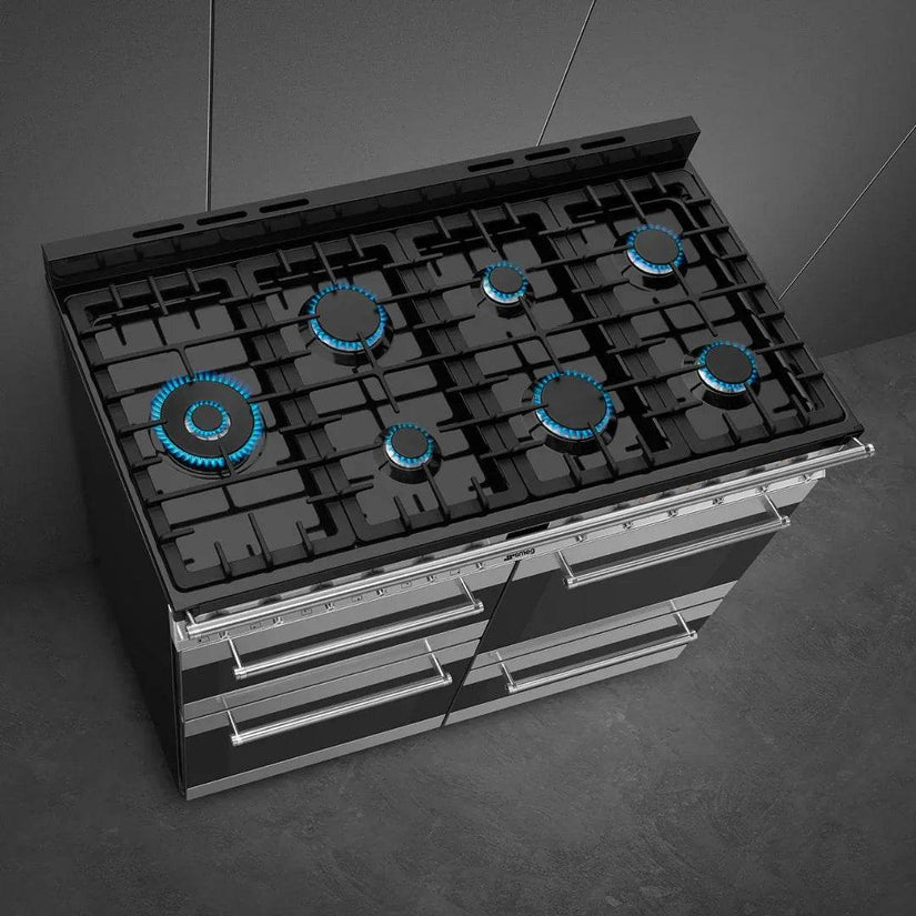 SMEG Symphony 110cm Dual Fuel Range Cooker SYD4110-1 - Carvers Interiors - Cookers and Bathroom Showroom Wolverhampton