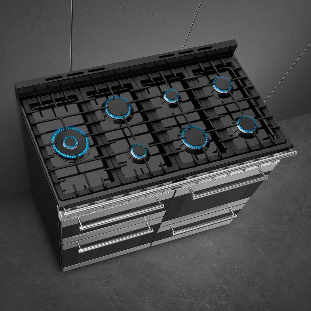 SMEG Symphony 110cm Dual Fuel Range Cooker SYD4110-1 - Carvers Interiors - Cookers and Bathroom Showroom Wolverhampton