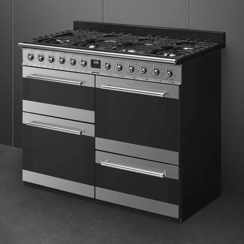 SMEG Symphony 110cm Dual Fuel Range Cooker SYD4110-1 - Carvers Interiors - Cookers and Bathroom Showroom Wolverhampton