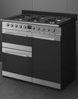 SMEG Symphony 90cm Duel Fuel Cooker with Eclipse Glass SY93 - 1 - Carvers Interiors - Carvers Interior