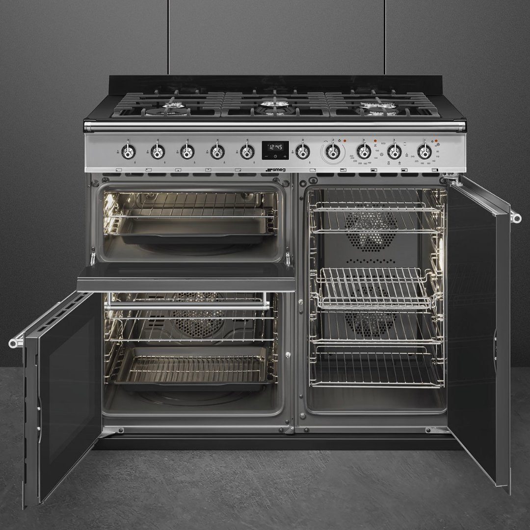 SMEG Symphony 90cm Duel Fuel Cooker with Eclipse Glass SY93 - 1 - Carvers Interiors - Carvers Interior