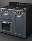 SMEG Victoria 100cm Dual Fuel cooker TR103 - Slate Grey - Carvers Interiors - Carvers Interior