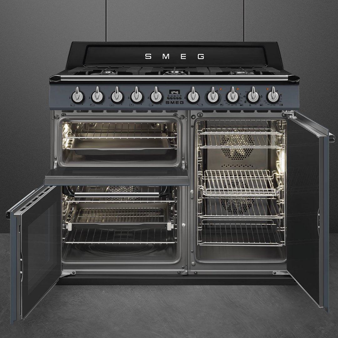 SMEG Victoria 100cm Dual Fuel cooker TR103 - Slate Grey - Carvers Interiors - Carvers Interior