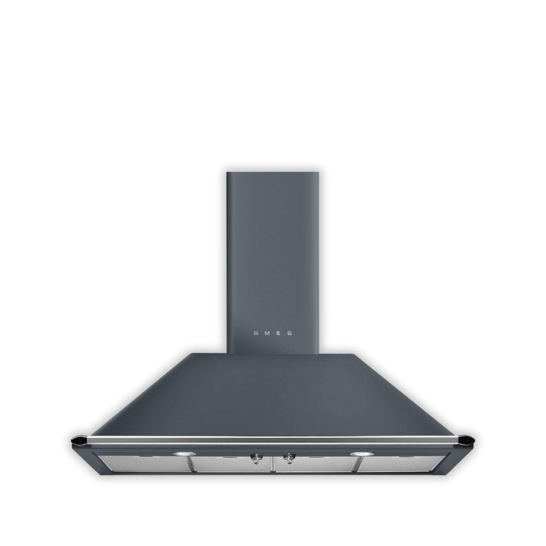 SMEG Victoria 110cm Chimney Hood KT110 - Slate Grey - Carvers Interiors - Carvers Interior