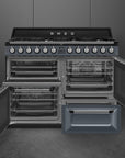 SMEG Victoria 110cm Dual Fuel Range cooker - Slate Grey - Available Now - Carvers Interiors - Carvers Interior