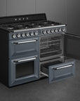 SMEG Victoria 110cm Dual Fuel Range cooker - Slate Grey - Available Now - Carvers Interiors - Carvers Interior