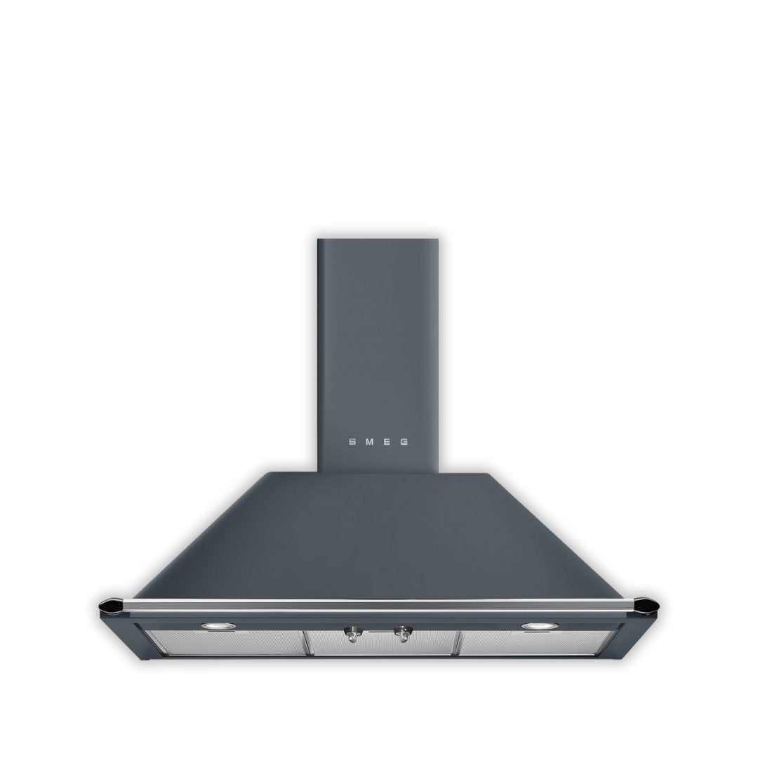 SMEG Victoria 90cm Chimney Hood KT90 - Slate Grey - Carvers Interiors - Carvers Interior