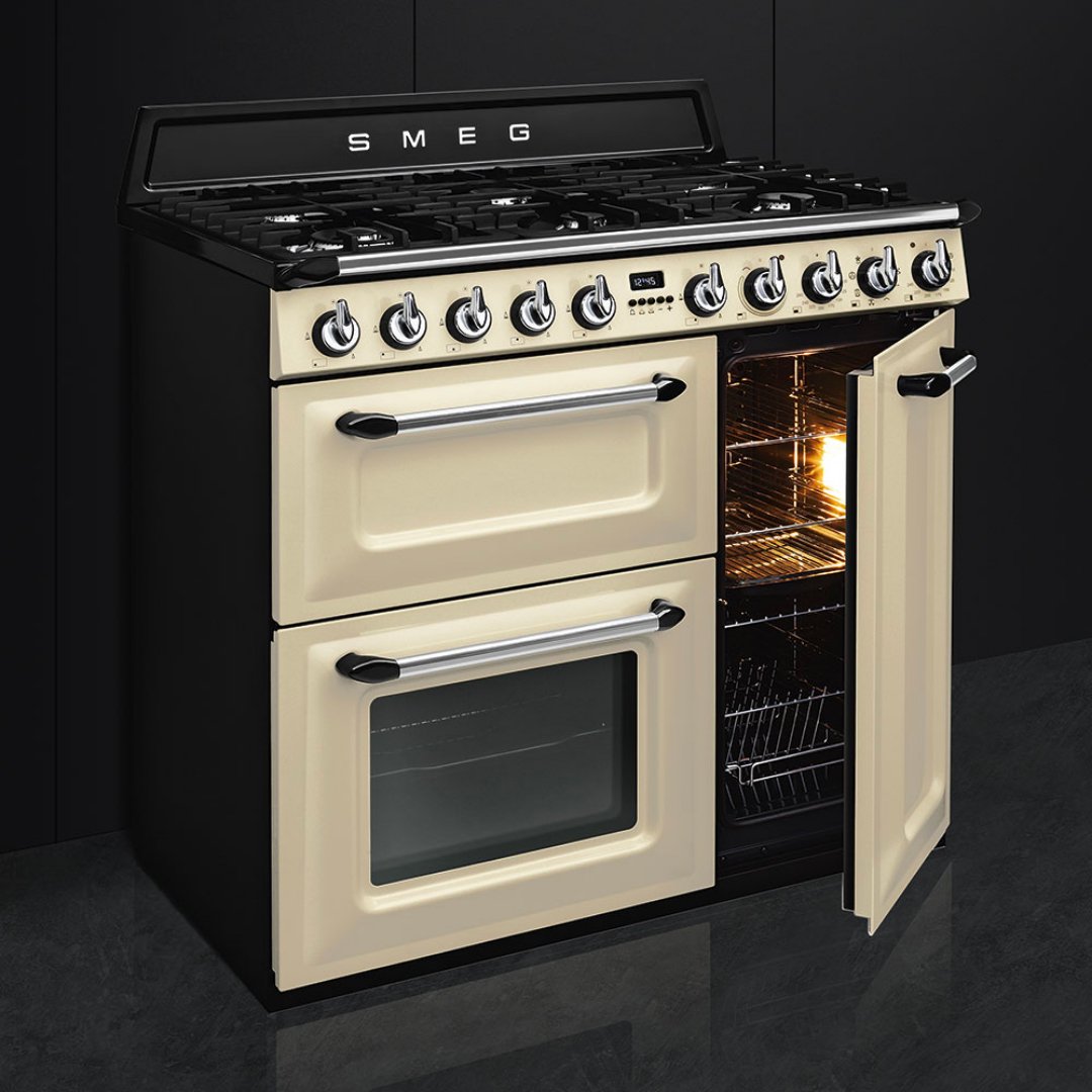 SMEG Victoria 90cm Dual Fuel Range Cooker - Cream - Carvers Interiors - Carvers Interior