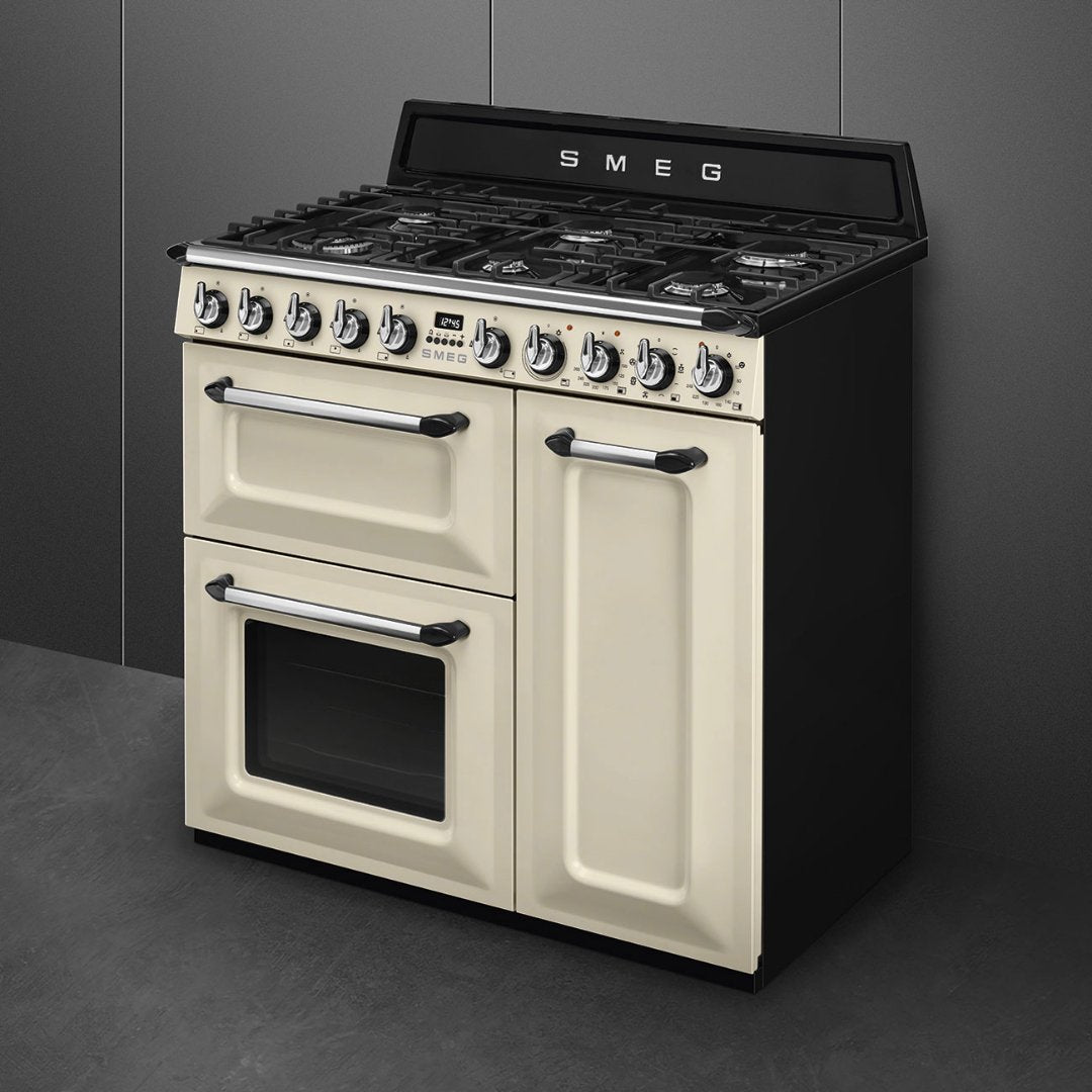 SMEG Victoria 90cm Dual Fuel Range Cooker - Cream - Carvers Interiors - Carvers Interior