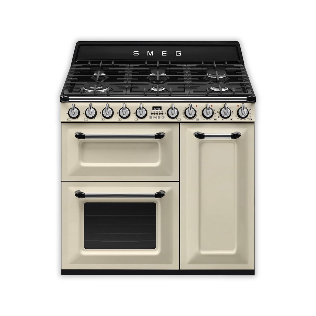 SMEG Victoria 90cm Dual Fuel Range Cooker - Cream - Carvers Interiors - Carvers Interior